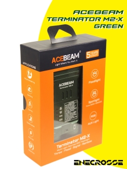 Acebeam Terminator M2-X 5000K Green (3хNichia 519A High CRI90, 1x18650, 2000/900lm, 164/500m)