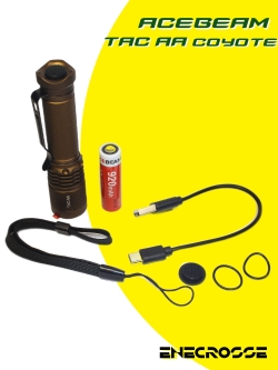 Фонарь EDC Acebeam TAC AA Coyote (1хNichia 519A-V1 5000K High CRI90, 1xAA/14500, 750 лм, 200 м)