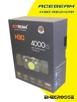 Фонарь Acebeam H30 Red+CRI 5000K (ЗУ, 3x LED, 1x21700, 4000 лм, 171 м)