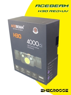 Фонарь Acebeam H30 Red+UV 5000K (ЗУ, 3x LED, 1x21700, 4000 лм, 171 м)