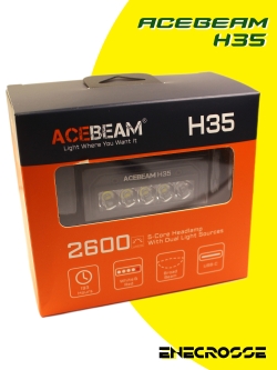 Фонарь Acebeam H35 6500K (4xLUXEON HL4X+RED, 1x18650, 2600 лм, 170 м)
