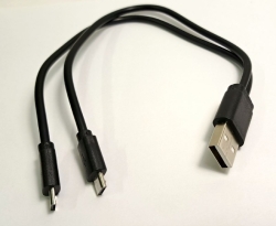 Кабель переходник-разветвитель USB "2 в 1"