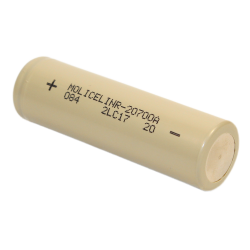 Аккумулятор Li-Ion высокотоковый Molicel INR-20700A (без платы защиты, длина 70,2 мм, 3,6/4,2 В, 35 A, 3000 мАч, 12 мОм)