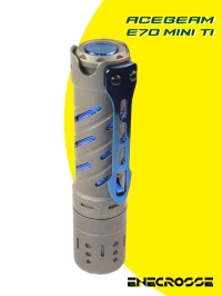 Фонарь Acebeam E70 mini TI (3хNichia 519A NW 5000K CRI90, 1x18650, 1500 лм, 140 м)
