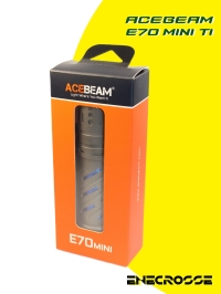 Фонарь Acebeam E70 mini TI (3хNichia 519A NW 5000K CRI90, 1x18650, 1500 лм, 140 м)