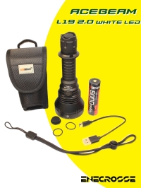 Фонарь Acebeam L19 2.0 White LED (1xOsram KW CULPM1.TG, 1x21700, 1650 лм, 1300 м)