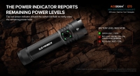Acebeam E75 5000K Black (4хNichia 519A-V1 High CRI90, 1x21700, 3000lm, 210m)