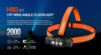 Acebeam H50 2.0 (3xLuminus SST20 5000K, 1x18650, 2000lm, 141m)