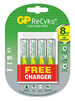 GP Recyko USB charger GPRHOU411032 (4x AA 2000 mAh)