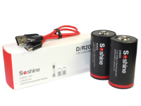 Аккумулятор Li-Ion Soshine DUSB-1.5-6000 (длина 60,5 мм, 1,5 В, 1,8 А, 3400 мАч, встроенное ЗУ)