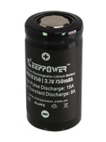KeepPower IMR18350 8/15A 750 mAh плоский плюс UH1835-Flat Top