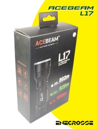 Фонарь Acebeam L17 (1хOsram White, 1400 лм, 802 м, белый свет)