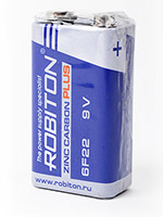 Крона ROBITON 6F22 SR1 батарейка