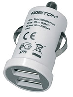ROBITON TwinUSB1000/AUTO 2100мА с 2 USB (12-24V) BL1