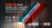 Фонарь EDC Acebeam Rider RX 2.0 TI (1хNichia 519A-V1 5000K High CRI90, 1xAA/14500, 700lm, 101m)