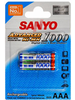 Sanyo AAA 1000 mAh (HR-4U) Sanyo AAA 1000 mAh (HR-4U)