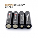 Аккумулятор LiFePO4 Soshine 18650P-3.2-1800 (длина 68,5 мм, 3,2/3,6 В, 5 А, 1800 мАч, 78 мОм)