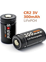 Soshine CR2 3.2V 300mah LiFePo4 защищенный