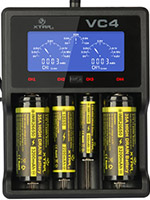 Зарядное устройство XTAR VC-4 (для 1-4 Li-Ion/Ni-Mh от 31 до 70 мм, 0,5/1 А)